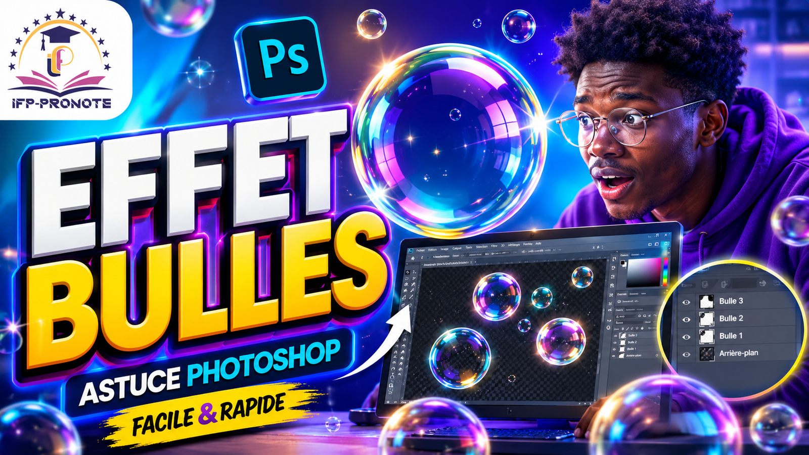 Astuce Photoshop : Créer des bulles réalistes facilement