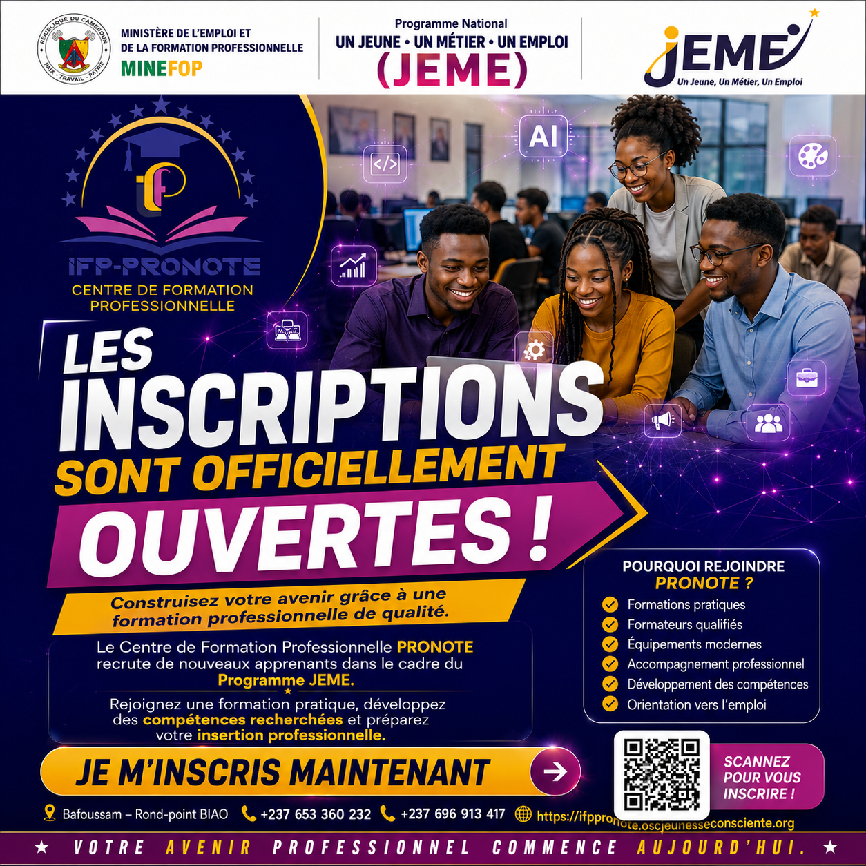 Ouverture des inscriptions au Programme JEME