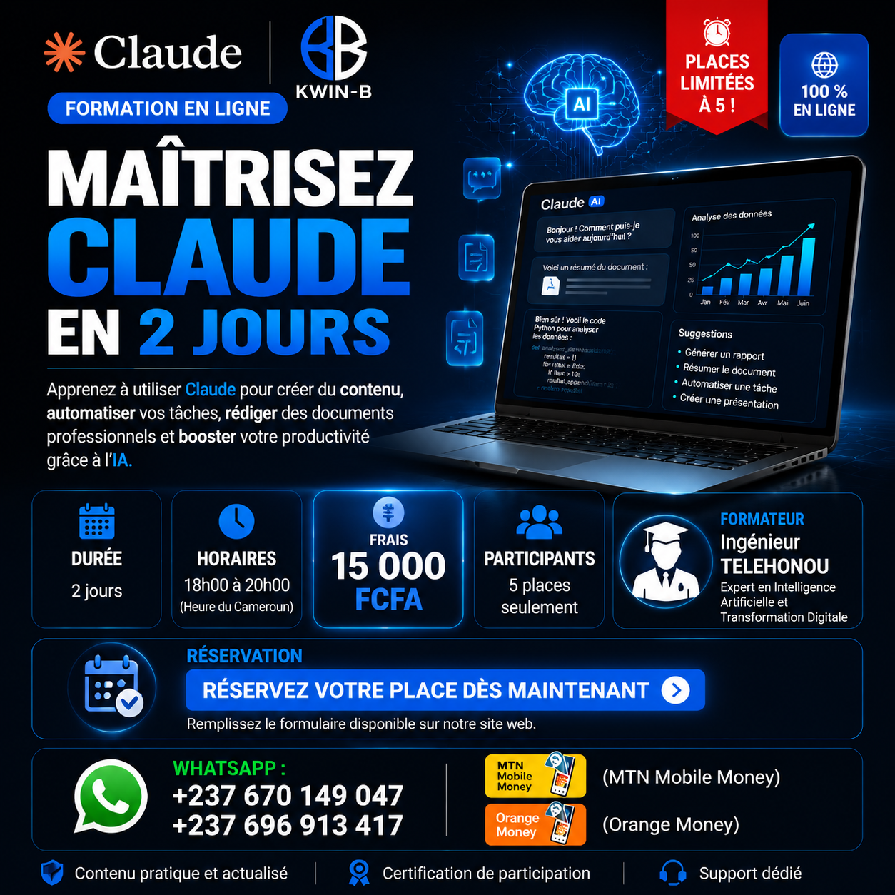 Maîtrisez Claude AI en 2 jours et transformez votre façon de travailler